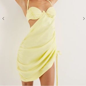 For love and lemons pale yellow dress sexy size L